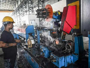 Manufacturing activity eases to a three-month low of 57.5 in May