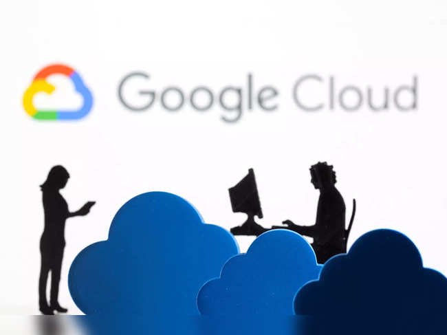 Illustration shows Google Cloud service logo