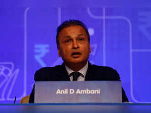 Anil Ambani, chairman of the Reliance Anil Dhirubhai Ambani Group, addresses shareholders during the company's annual general meeting in Mumbai