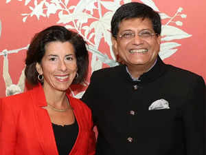 Union Minister of Commerce and Industry Piyush Goyal meets US Secretary of Commerce on sidelines of India-US CEO Forum