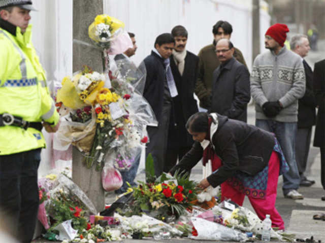 Anuj Bidve's mother lays flowers on his death spot