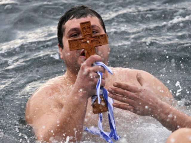Greece Epiphany ceremony to bless the water