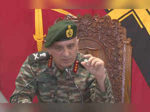 **EDS: SCREENSHOT VIA PTI VIDEOS** Srinagar: Lt. General Rajiv Ghai, General Off...