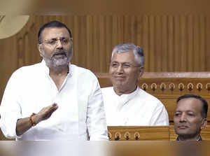 New Delhi, Aug 08 (ANI): Bharatiya Janata Party (BJP) MP Nishikant Dubey speaks...