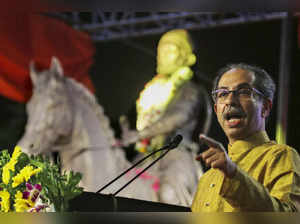 Nagpur: Shiv Sena (UBT) Chief Uddhav Balasaheb Thackeray addresses after unveili...