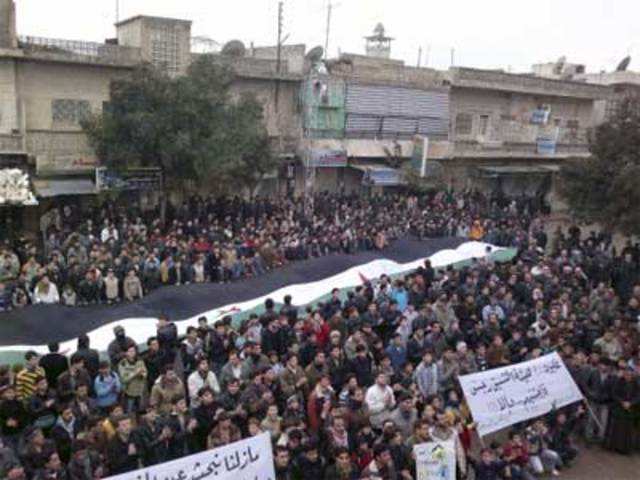 Protest against Syria's President Bashar al-Assad