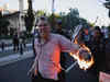 Anti-Israel protester sets himself ablaze in front of the White House during Gaza war anniversary marches across the US