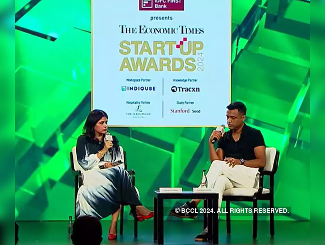 Zomato CEO Deepinder Goyal at the ET Startup Awards