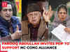 Farooq Abdullah invites PDP to support NC-Congress alliance; 'We need to keep J&K integrated...'