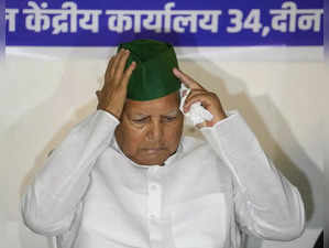 New Delhi: Rashtriya Janata Dal (RJD) chief Lalu Prasad Yadav during the launch ...