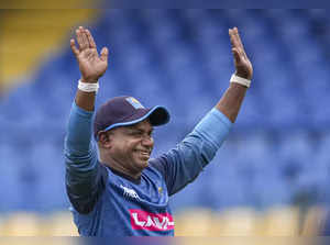 Colombo: Sri Lankan cricket team head coach Sanath Jayasuriya during a training ...