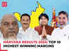 Haryana Results 2024: From Mamman Khan to Hooda to Rao Narbir, top ten seats with highest margins