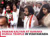 Pawan Kalyan, his daughter visit Kanaka Durga temple in AP's Vijayawada