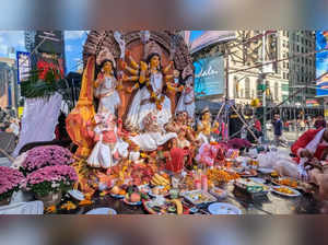 Durga Puja celebrated for the first time in history on the streets of Times Square; watch viral posts