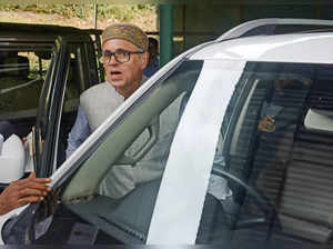 Srinagar: Jammu and Kashmir National Conference Vice President Omar Abdullah lea...