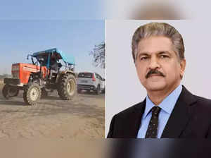 ​Anand Mahindra shared a video showing a tug of war between a Mahindra tractor and a Mahindra Scorpio