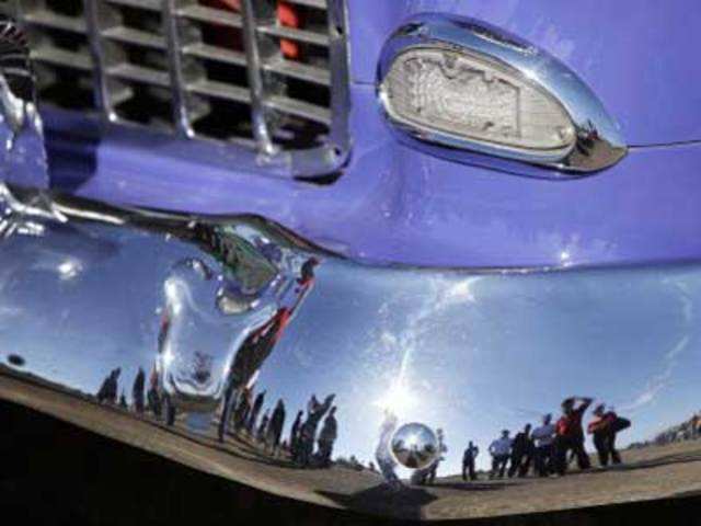 Reflection on a 1956 Chevrolet Bel Air