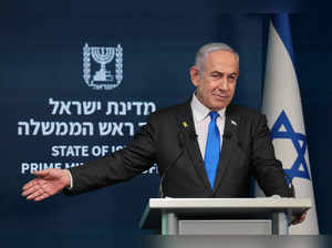 Israeli Prime Minister Benjamin Netanyahu attends press conference for international media in Jerusalem