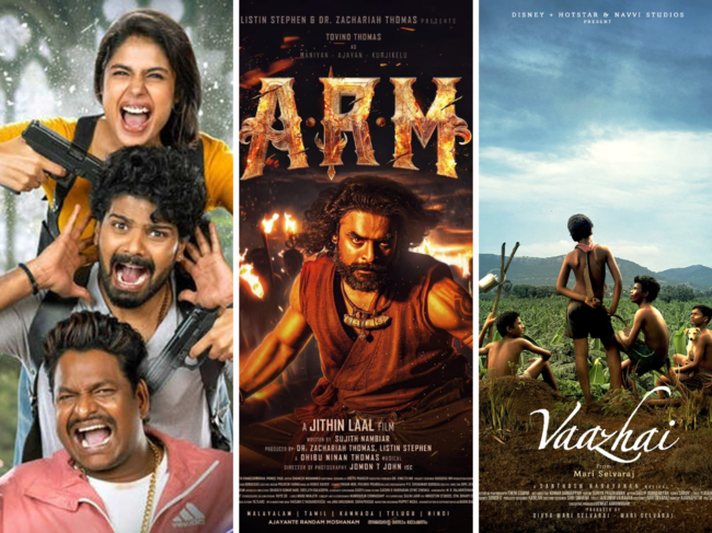 Mathu Vadalara 2, Ajayante Randam Moshanam (ARM) and Vaazhai posters