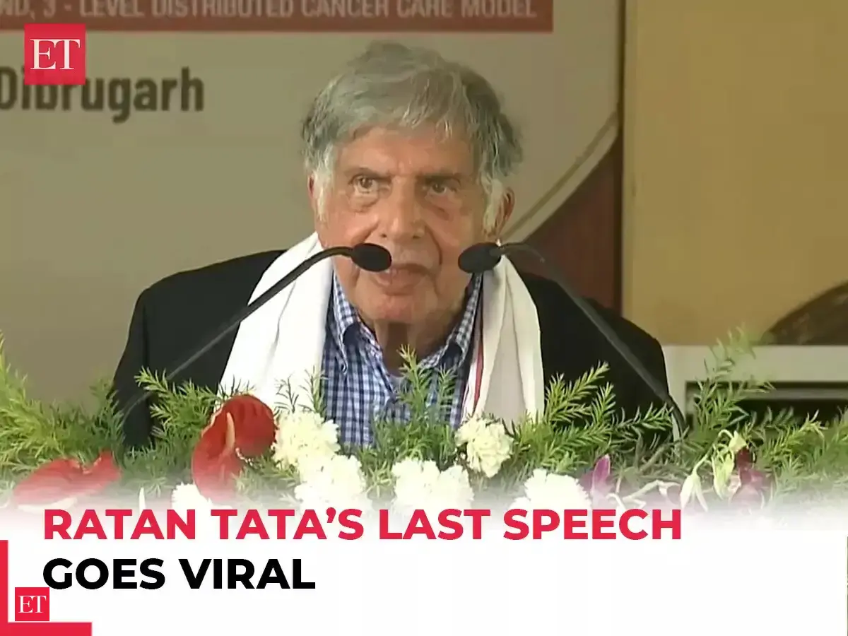 Ratan Tata: Ratan Tata’s last speech goes viral: 'I dedicate my last ...