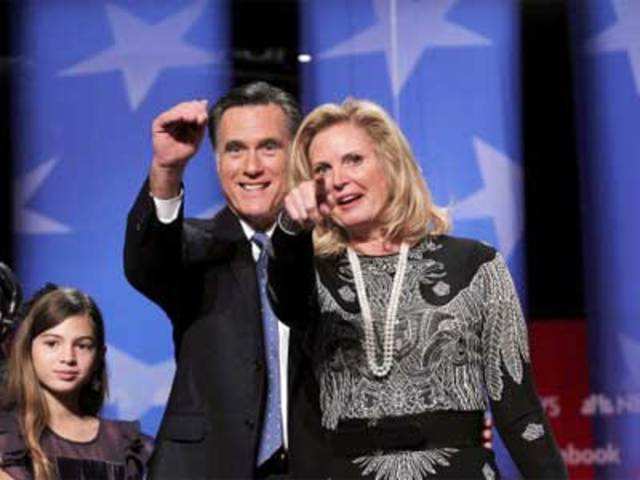 Republican presidential candidate Mitt Romney and his wife Ann