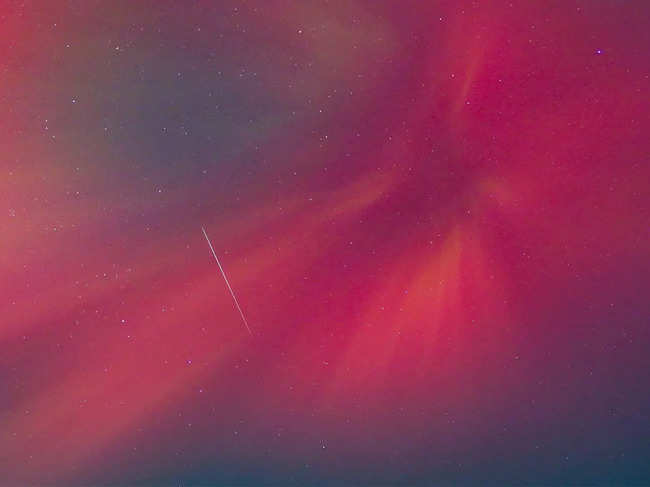 Northern Lights with shooting star seen in UK