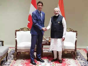 Justin Trudeau with PM Modi (File)