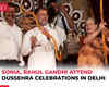 Rahul Gandhi, Sonia Gandhi attend Dussehra celebrations in Delhi, perform 'Ravan Dahan'