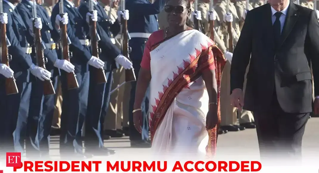 President Murmu in Algeria receives Guard of Honour, highlights India’s