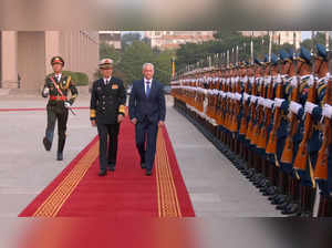 FILE PHOTO: Russia's defence minister Belousov visits China