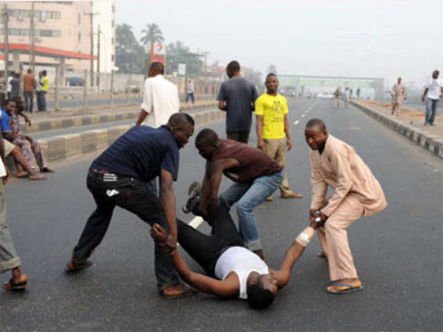 Demonstration in Nigeria against soaring petrol prices