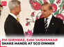 Pakistan PM Shehbaz Sharif, EAM S Jaishankar shake hands, exchange pleasantries at SCO dinner