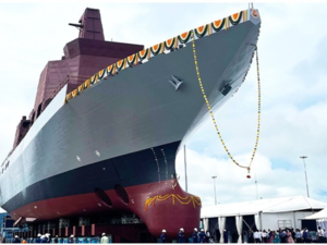 Larsen and Toubro launches multi-purpose vessel 'Samarthak' at Kattuppalli Shipyard