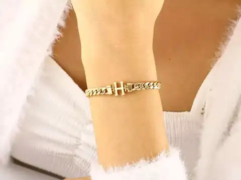Personalised gold bracelet