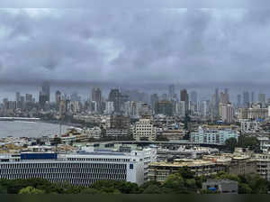 Mumbai: Monsoon clouds seen above the city skyline, in Mumbai.(PTI Photo/Kunal P...