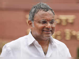 New Delhi: Congress MP Karti Chidambaram during the Monsoon session of Parliamen...