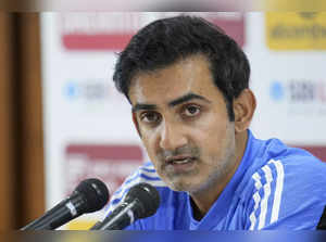 Bengaluru: India's Coach Gautam Gambhir speaks during a press conference ahead o...