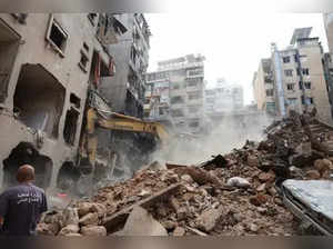 Aftermath of an Israeli strike in Beirut