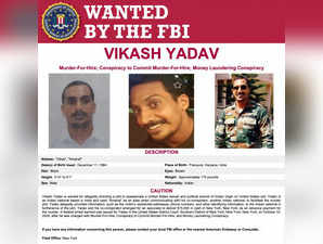 FILE PHOTO: FBI poster for wanted former Indian intelligence officer Vikash Yadav