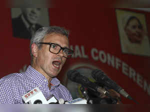 Jammu: Jammu and Kashmir Chief Minister Omar Abdullah addresses Jammu and Kashmi...