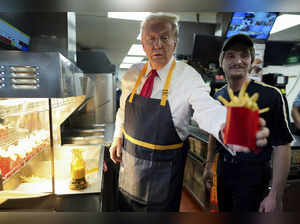 Trump works the fry station and holds a drive-thru news conference at a Pennsylvania McDonald's