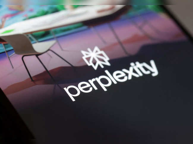 Illustration shows Perplexity AI logo