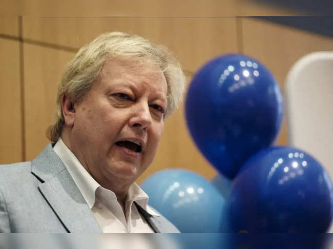 FILE PHOTO: Wisetech Global CEO Richard White speaks at the company's IPO launch in the Australian Stock Exchange in Sydney