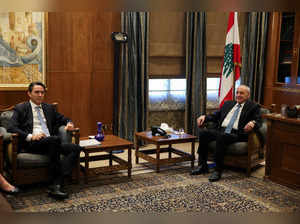 Lebanese Parliament Speaker Nabih Berri meets U.S. special envoy Amos Hochstein in Beirut