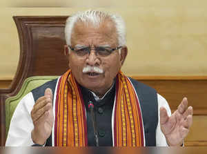 New Delhi: Union Minister of Housing and Urban Affairs Manohar Lal Khattar addre...