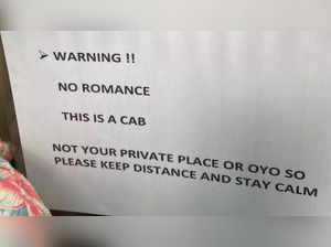 Cab 'No romance' warning