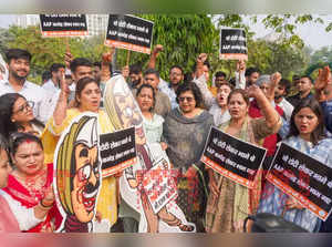 BJP protest against Arvind Kejriwal