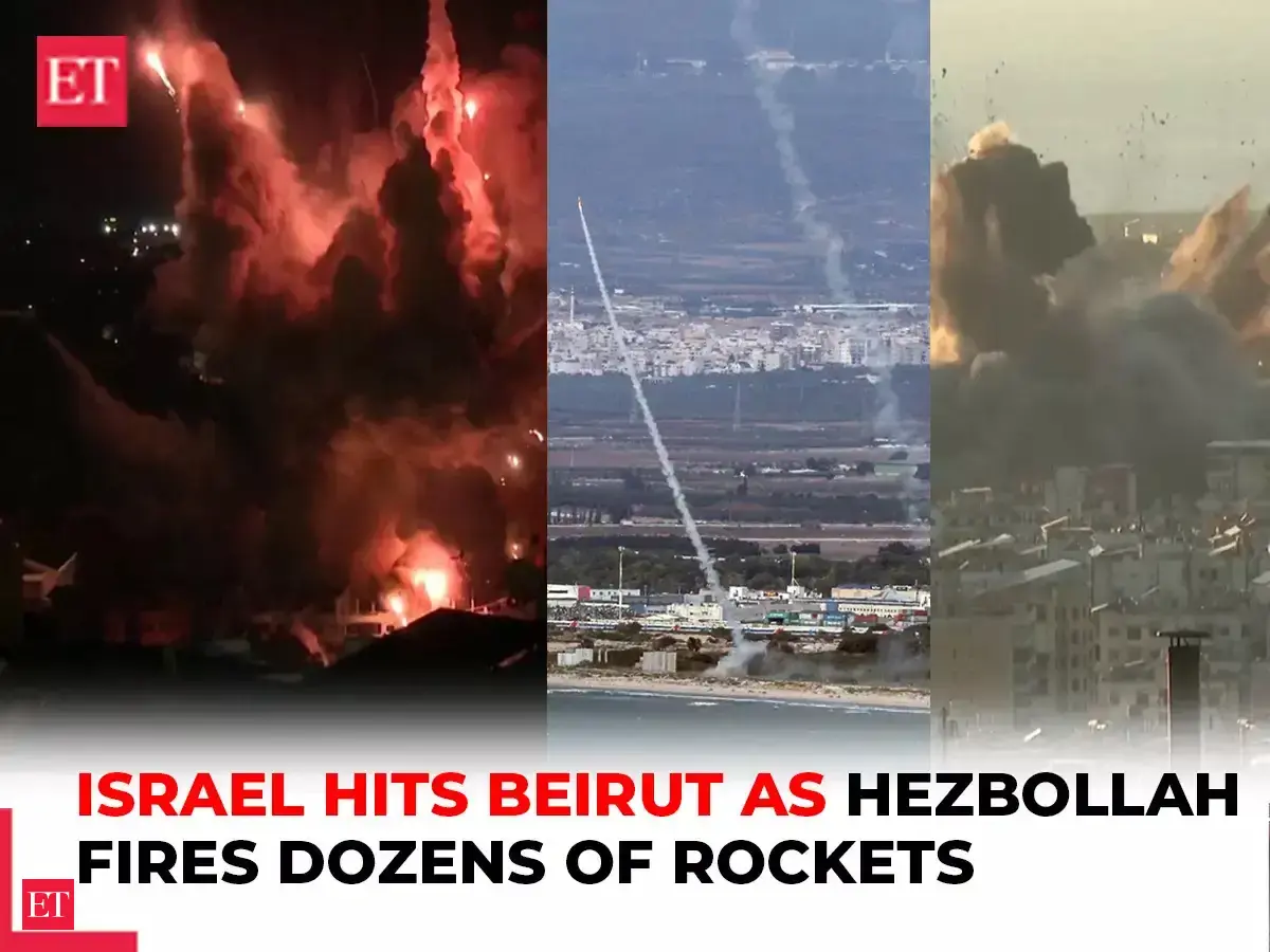 Israel strikes southern Beirut after Hezbollah launches multiple ...