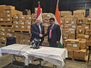 India hands over first tranche of humanitarian assistance to Lebanon