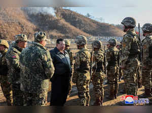 North Korean leader Kim Jong Un inspects field training of troops in the western region of the country